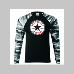Antifascist Allstars pánske tričko (nie mikina!!) s dlhými rukávmi vo farbe " metro " čiernobiely maskáč gramáž 160 g/m2 materiál 100%bavlna